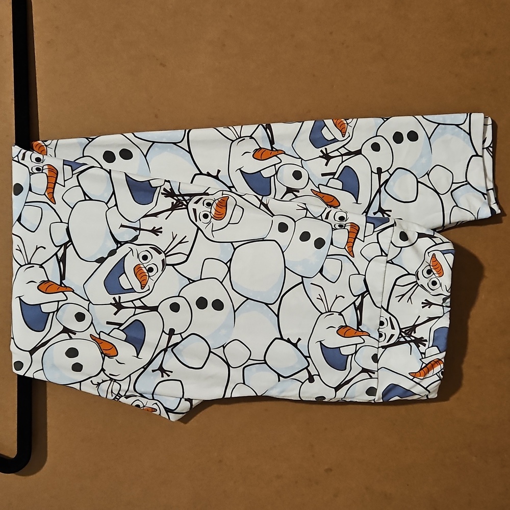 Disney Parks Olaf Frozen Leggings All-Over Pattern Small WDW Disneyland    Elsa